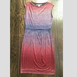 DVF Silk Ombre Printed Dress